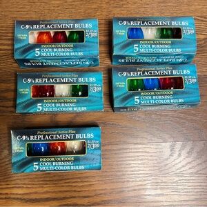 Professional Series Plus C-9¼ replacement multi-color bulbs